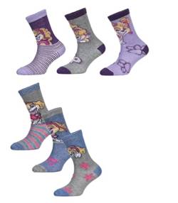 6 Paar Paw Patrol Mädchen Socken Kinder Strümpfe (mehrfarbig, 31-34) von Palleon