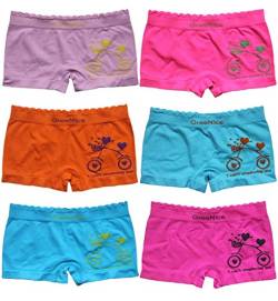 Palleon 6er Pack sportliche Mädchen Pantys Hipster Shorts Kinder Slips Mehrfarbig / 110 von Palleon