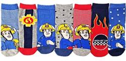 Palleon 7 Paar Feuerwehrmann Sam Jungen Socken | Kinder Strümpfe (23-26, mehrfarbig) von Palleon