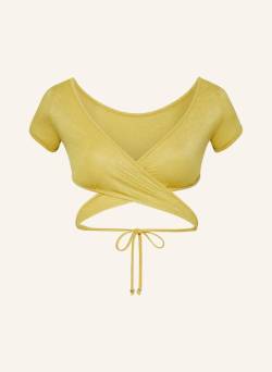 Palm Angels Bralette-Bikini-Top Mit Glitzergarn gold von Palm Angels