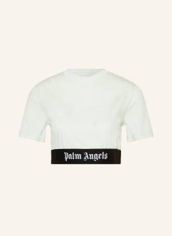 Palm Angels Cropped-Shirt weiss von Palm Angels