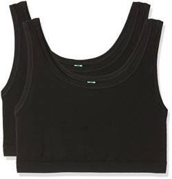 Palmers Damen Bustier Natural Cotton, 2er Pack, Schwarz (Schwarz 900), 44 (Herstellergröße: L) von Palmers