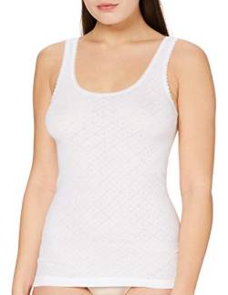 Palmers Damen Cotton Jacquard Unterhemd, Weiß (Weiss 100), 42 (Herstellergröße: L) von Palmers