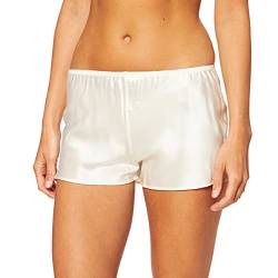 Palmers Damen Short aus Seide Silky Nights Schlafanzughose, Elfenbein (Pearl 224), 40 (Herstellergröße: M (40-42)) von Palmers