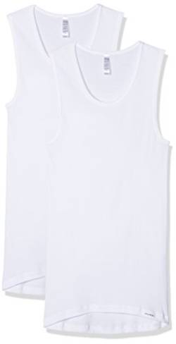 Palmers Herren Doppelripp Tank ärmellos Doppelpack Unterhemd, Weiß (Weiss 100), X-Large (2er Pack) von Palmers