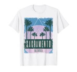 Sacramento California CA Vintage Vaporwave Retro 80er Jahre T-Shirt von Palms Beach Vintage Apparel & Gifts