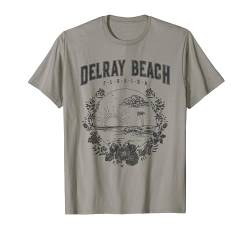 Vintage Delray Beach Florida Palmen Strand Retro T-Shirt von Palms Beach Vintage Apparel & Gifts