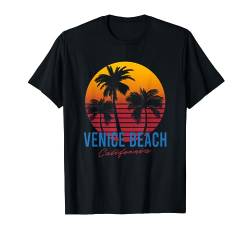 Vintage Venice Beach California Palmen Sunset CA Retro T-Shirt von Palms Beach Vintage Apparel & Gifts