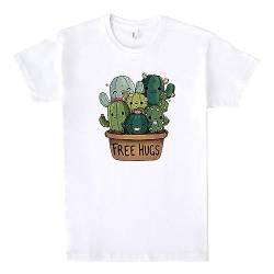 Pampling T-Shirt mit kurzen Ärmeln, aus 100% Baumwolle, Unisex Bekleidung mit originellen Motiven in 5 Größen, T-Shirt Weiß, Modell Soft Hugs (M) von Pampling