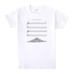 Pampling T-Shirt mit kurzen Ärmeln, aus 100% Baumwolle, Unisex Bekleidung mit originellen Motiven in 5 Größen, T-Shirt Weiß, Modell The Sound of Silence (M) von Pampling