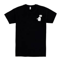 Pampling T-Shirt mit kurzen Ärmeln aus 100% Baumwolle, Unisex Bekleidung mit originellen Mustern in 5 Größen, T-Shirt Schwarz, Modell Ghost of Disapproval (XXL) von Pampling