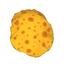 Gelbe Käse-Nahrungsmittelbeschaffenheit Duschhaube, Nachtmütze, doppellagig, wasserdicht, elastisch, Badekappe, wiederverwendbar, Bade-Haarkappe von PanaRL