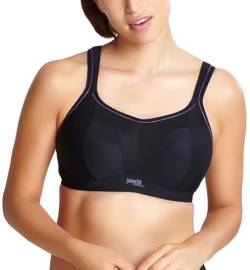 Panache Bügelloser Sport-BH (7341B)- Cranberry, Schwarz, 85DD von Panache