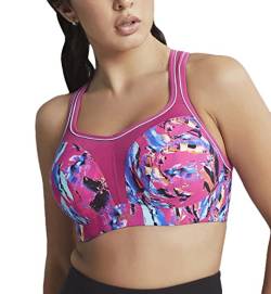 Panache Damen High Impact Bügel BH Sport-BHS, Schwarz, Abstrakte Orchidee, 70G von Panache