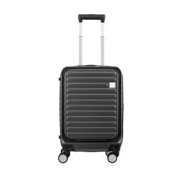 Panana Handgepäckkoffer, 50,8 cm, erweiterbarer 4-Rad-Kabinengepäck-Koffer, ABS+PC, Hartschalen-Spinner-Trolley für leichtes Gepäck mit TSA-Schlössern, GRAU, 20 inch, Modern von Panana