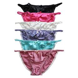 Panasilk Damen String Bikini 6 Paar in einem Sparpack Gr. 46, mehrfarbig von Panasilk