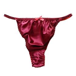 Panasilk Damen-Stringtanga, Seide, Größe S, M, L, XL, 2XL Gr. 42, rot von Panasilk