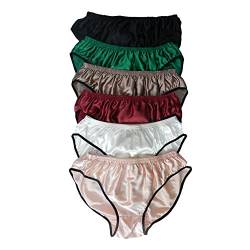 Panasilk Herren 100% Seide Unterwäsche Slip Bikinis 6 Paar in einem Sparpack, mehrfarbig, XL von Panasilk