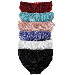 Panasilk Sexy Damen-Bikini-Slip aus 100 % Maulbeerseide, 6 Paar in einer Packung, mehrfarbig, 42 von Panasilk