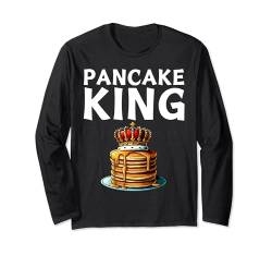 Lustiger Pfannkuchen-König Langarmshirt von Pancake shirt funny pancake king shirt