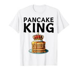 Lustiger Pfannkuchen-König T-Shirt von Pancake shirt funny pancake king shirt