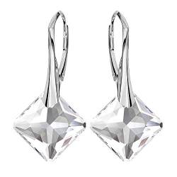 Ohrringe Silber 925 Hängend - Ohrringe Hängend mit Kristallen - Wählen Sie Schmuck für Sie - Wetten Sie Auf Silber Ohrringe Damen in Form eines Rhombus (Crystal) von Panda-Jewellery