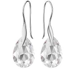 Ohrringe Silber 925 Hängend - Ohrringe Hängend mit Kristallen - Wählen Sie Schmuck für Sie - Wetten Sie Auf Silber Ohrringe Damen in Form eines Tropfes (Crystal) von Panda-Jewellery