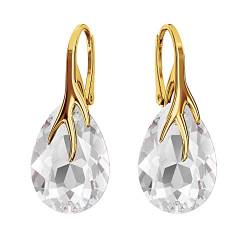Ohrringe Silber 925 Hängend - Vergoldete Ohrringe Hängend mit Kristallen - Wählen Sie Schmuck für Sie - Wetten Sie Auf Silber Ohrringe Damen in Form eines Tropfes (Crystal) von Panda-Jewellery
