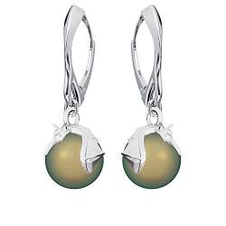 Panda-Jewellery Sterling Silber 925 Ohrringe für Damen Schlenker mit Perlen Fledermaus Silberschmuck für Sie Tropfen Schlenker Ohrringe für Mädchen Geschenk für Mutter in einer Schmuckschatulle Ohrhän von Panda-Jewellery