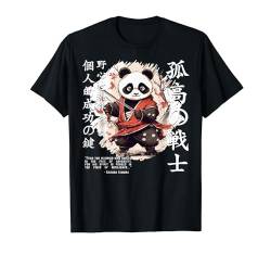 Backprint Samurai Panda Krieger Japanisch Ninja Panda Kawaii T-Shirt von Panda Samurai Warriors & Japanese Kawaii Animes