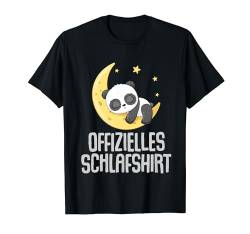 Offizielles Schlafshirt Pyjama Nachthemd Panda Bär Geschenk T-Shirt von Pandabär Bären Geschenkidee Langschläfer Faulenzer