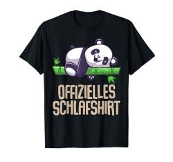 Offizielles Schlafshirt Pyjama Nachthemd Panda Bär Geschenk T-Shirt von Pandabär Bären Geschenkidee Langschläfer Faulenzer