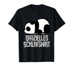 Offizielles Schlafshirt Pyjama Nachthemd Panda Bär Geschenk T-Shirt von Pandabär Bären Geschenkidee Langschläfer Faulenzer