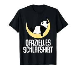 Offizielles Schlafshirt Pyjama Nachthemd Panda Bär Geschenk T-Shirt von Pandabär Bären Geschenkidee Langschläfer Faulenzer