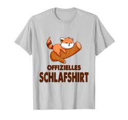 Offizielles Schlafshirt Roter Panda Pandabär Schlafen T-Shirt von Pandabär Bären Geschenkidee Langschläfer Faulenzer