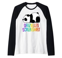 Offizielles Schlafshirt Pyjama Nachthemd Panda Bär Geschenk Raglan von Pandabär Fun Geschenkidee Langschläfer Faulenzer