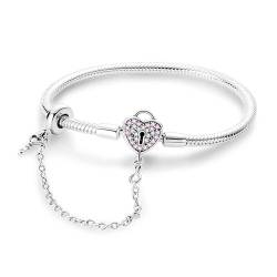 Pandach Armband Damen 925 Sterling Silber, Armbänder Moments Schlangen-Gliederarmband Armkette Valentinstag Muttertag Geburtstags Weihnachten Geschenk für Frauen Freundin Mama von Pandach