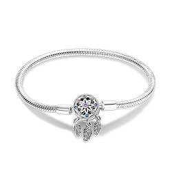 Pandach Armband Damen 925 Sterling Silber, Armbänder Moments Schlangen-Gliederarmband Armkette Valentinstag Muttertag Geburtstags Weihnachten Geschenk für Frauen Freundin Mama von Pandach