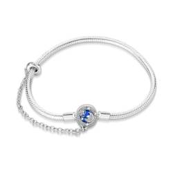 Pandach Armband Damen 925 Sterling Silber, Armbänder Moments Schlangen-Gliederarmband Armkette Valentinstag Muttertag Geburtstags Weihnachten Geschenk für Frauen Freundin Mama von Pandach