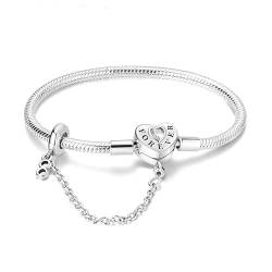 Pandach Armband Damen 925 Sterling Silber, Armbänder Moments Schlangen-Gliederarmband Armkette Valentinstag Muttertag Geburtstags Weihnachten Geschenk für Frauen Freundin Mama von Pandach