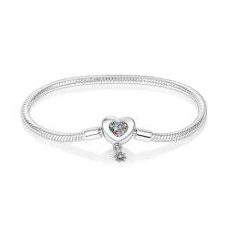 Pandach Armband Damen 925 Sterling Silber, Armbänder Moments Schlangen-Gliederarmband Armkette Valentinstag Muttertag Geburtstags Weihnachten Geschenk für Frauen Freundin Mama von Pandach