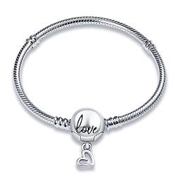 Pandach Armband Damen 925 Sterling Silber, Armbänder Moments Schlangen-Gliederarmband Armkette Valentinstag Muttertag Geburtstags Weihnachten Geschenk für Frauen Freundin Mama von Pandach