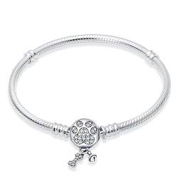 Pandach Armband Damen 925 Sterling Silber, Armbänder Moments Schlangen-Gliederarmband Armkette Valentinstag Muttertag Geburtstags Weihnachten Geschenk für Frauen Freundin Mama von Pandach