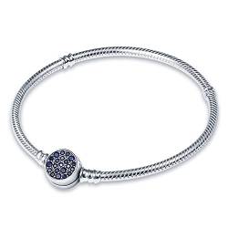 Pandach Armband Damen 925 Sterling Silber, Armbänder Moments Schlangen-Gliederarmband Armkette Valentinstag Muttertag Geburtstags Weihnachten Geschenk für Frauen Freundin Mama von Pandach