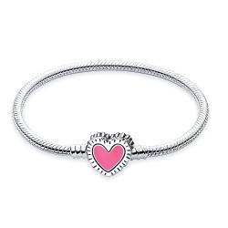 Pandach Armband Damen 925 Sterling Silber, Armbänder Moments Schlangen-Gliederarmband Armkette Valentinstag Muttertag Geburtstags Weihnachten Geschenk für Frauen Freundin Mama von Pandach