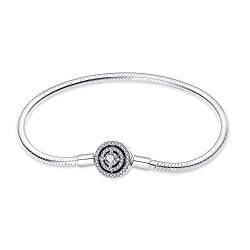 Pandach Armband Damen 925 Sterling Silber, Armbänder Moments Schlangen-Gliederarmband Armkette Valentinstag Muttertag Geburtstags Weihnachten Geschenk für Frauen Freundin Mama von Pandach