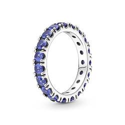 PANDORA Ring Timeless "funkelnde Reihe" silber, blaue Kristalle 190050C02 50 von Pandora