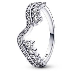 Pandora 192543C01 Damen-Silberring Funkelnde Asymmetrische Welle von Pandora