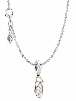 Pandora 39810 Damen-Halskette Silber 925 Zweifarbige Trauringe von Pandora
