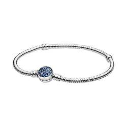 Pandora Armband "Blaue Scheibe" Silber mit blauem Kristall 599288C01 von Pandora